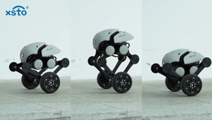 Robot dwunożny XSTO: Nogi na kółkach pokonują trudny teren