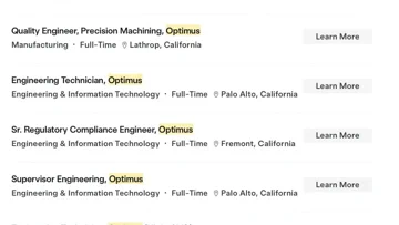 Tesla Optimus: 110 vacatures voor robotteam