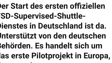 Duitsland keurt zelfrijdende Tesla-shuttle goed op openbare weg