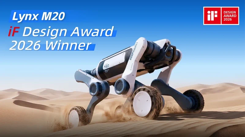Lynx M20 da DEEP Robotics vence o prestigiado iF Design Award
