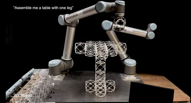 Robot del MIT construye muebles con comandos de voz en minutos