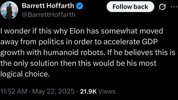 Musks gigantische economische visie: miljoenen robots bouwen