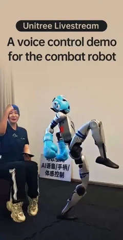 Unitree toont spraakgestuurde gevechtsrobot in livestream