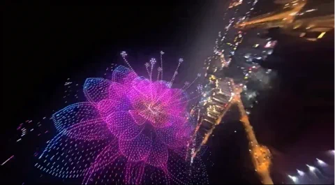 Récord mundial en China: 16.000 drones iluminan el cielo