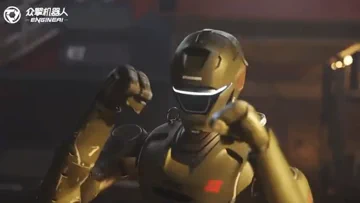 EngineAI T800 Robot Oefent Vliegende Kicks