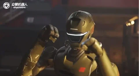 Il robot EngineAI T800 si allena nei calci volanti