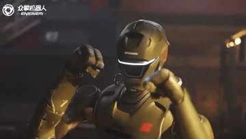 EngineAI T800 Robot Oefent Vliegende Kicks