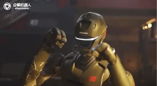 Az EngineAI T800 robot repülő rúgásokat gyakorol