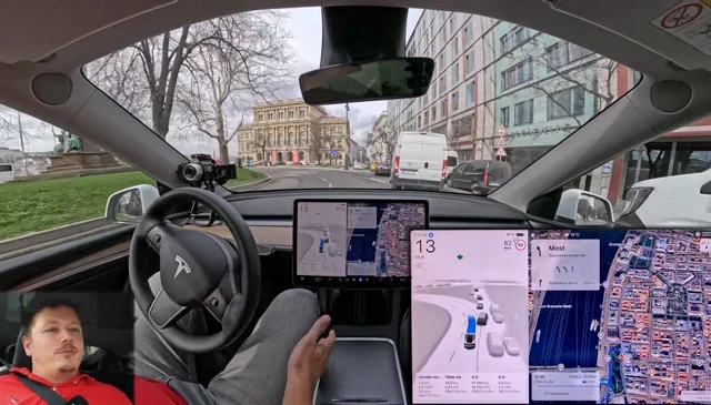 Tesla FSD Beta v14 İzinsiz Budapestte