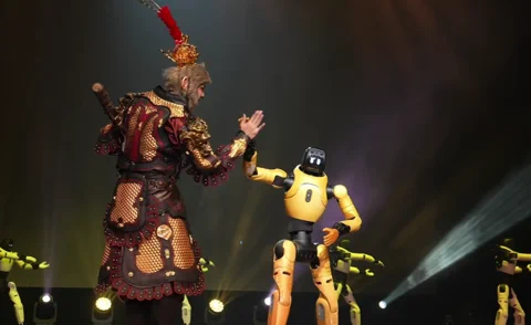AGIBOT's 40-Robot Army Recreates the Monkey King Legend on Stage