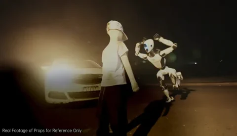 Il robot Unitree H2 fa lo stuntman e viene colpito da un auto