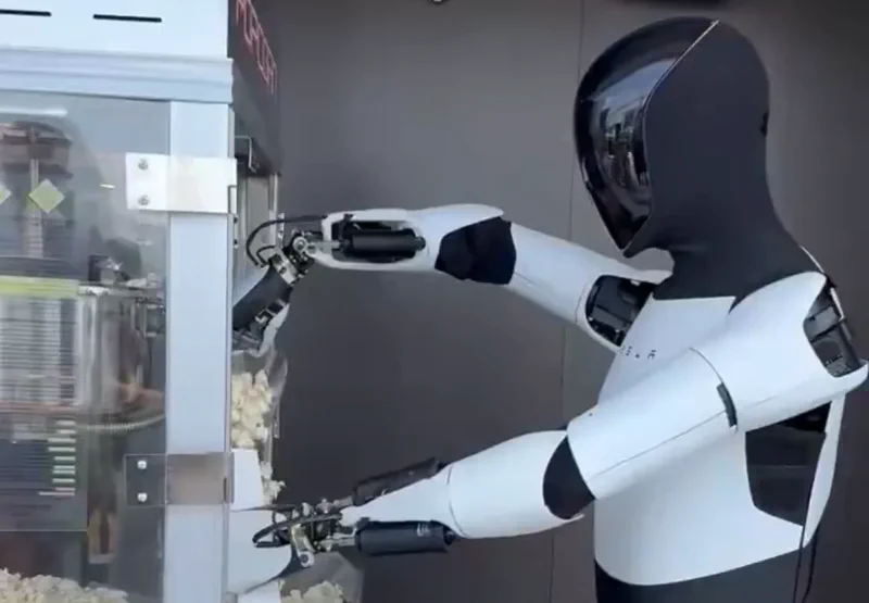Le robot Optimus de Tesla sert des délices au diner