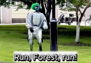 Potulka robotického dieťaťa po okolí sa zvrtla